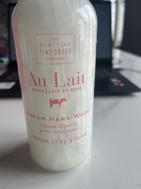The Scottish Fine Soap Co. AU LAIT ROSE Cream Hand Wash 17.5 oz PUMP NEW