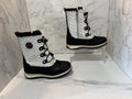 Totes Kids Snow Boots Girls Makenzie Black & White Size 6,Winter Boots,Pre-owned