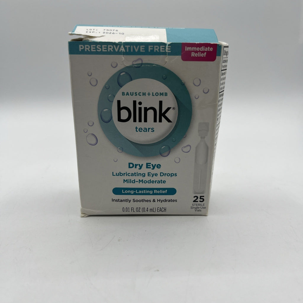 Bausch + Lomb Blink Tears Dry Eye Lubricating Eye Drop Mild-Moderate 25 Vial NIB