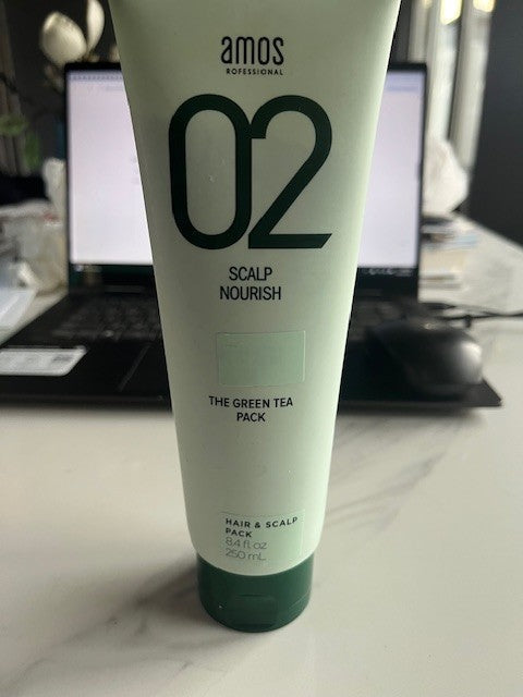 Amos Professional 02 Scalp Nourish Green Tea Hair & MoisturizingScalp Pack 8.4oz
