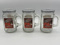 3-Vintage Blackburns Apple Jelly Jar Classic Clear Drink Mug W/Handle 12oz w/Lid
