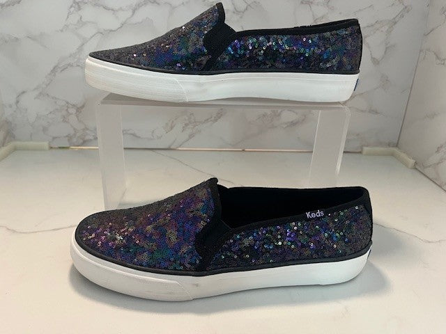Keds Women's Double Decker Slip-on Sequin Sneak Dream Foam Foot Bed Size 7, NWOB