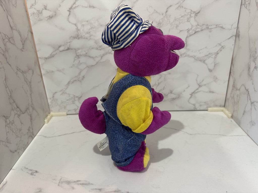 All Aboard Barney Dinosaur Musical Talking Moving Dancing Train Conductor 2002