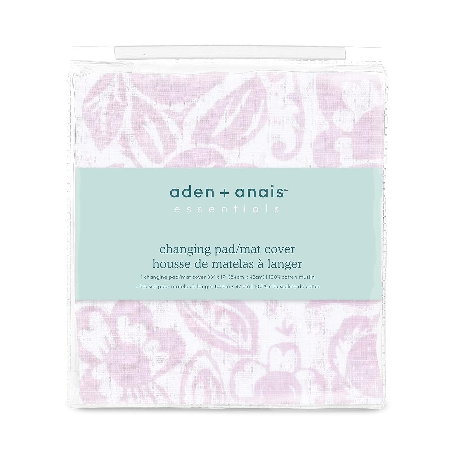 Aden + Anais Essentials Changing Pad / Mat Cover, Pink/White Flowers, New Sealed