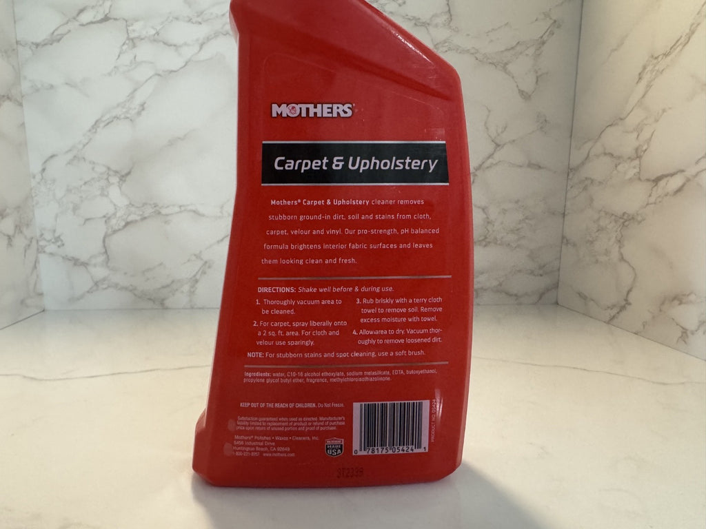 MOTHERS 05424 Carpet & Upholstery All Fabric Cleaner Vinyl Cloth - 24 fl oz