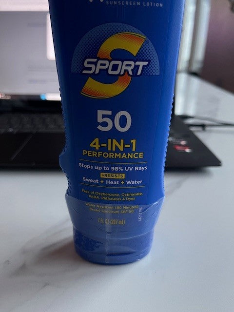 Coppertone Sport 4 in 1 Performance Sunscreen Lotion SPF 50 7oz Tube SEALED