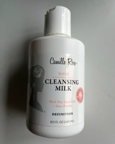 Camille Rose Cleansing Milk w/Flax Seed, Seed Milk+Rose Powder 8oz Free Ship
