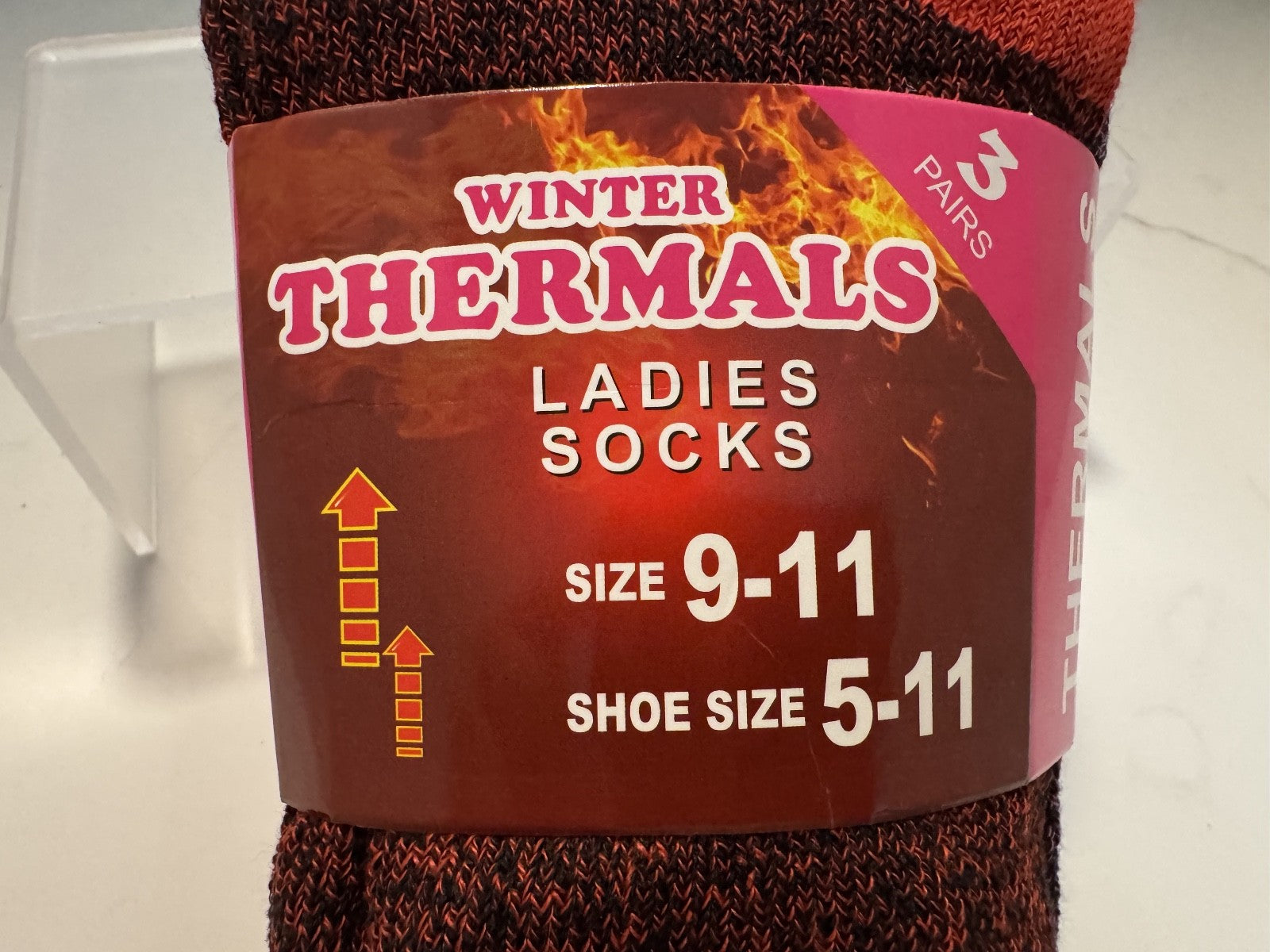 3 Pack Winter Women Warm Thermal Heated Heavy Duty Boots Crew Socks Sz9-11 NWT