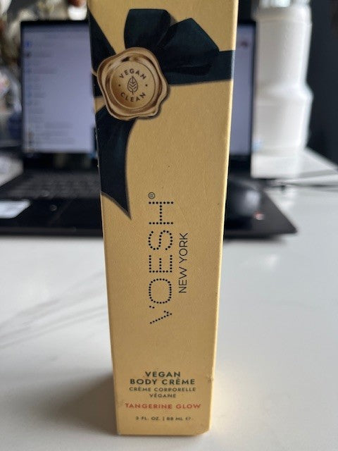 NEW SEALED VOESH NEW YORK VEGAN BODY CREME- TANGERINE GLOW, 3 oz -SEALED NEW
