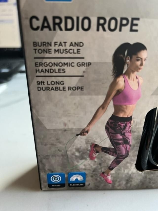 One Cardio Jump Rope Serie 8 Fitness burn fat tone muscle 9" Rope,  NIB