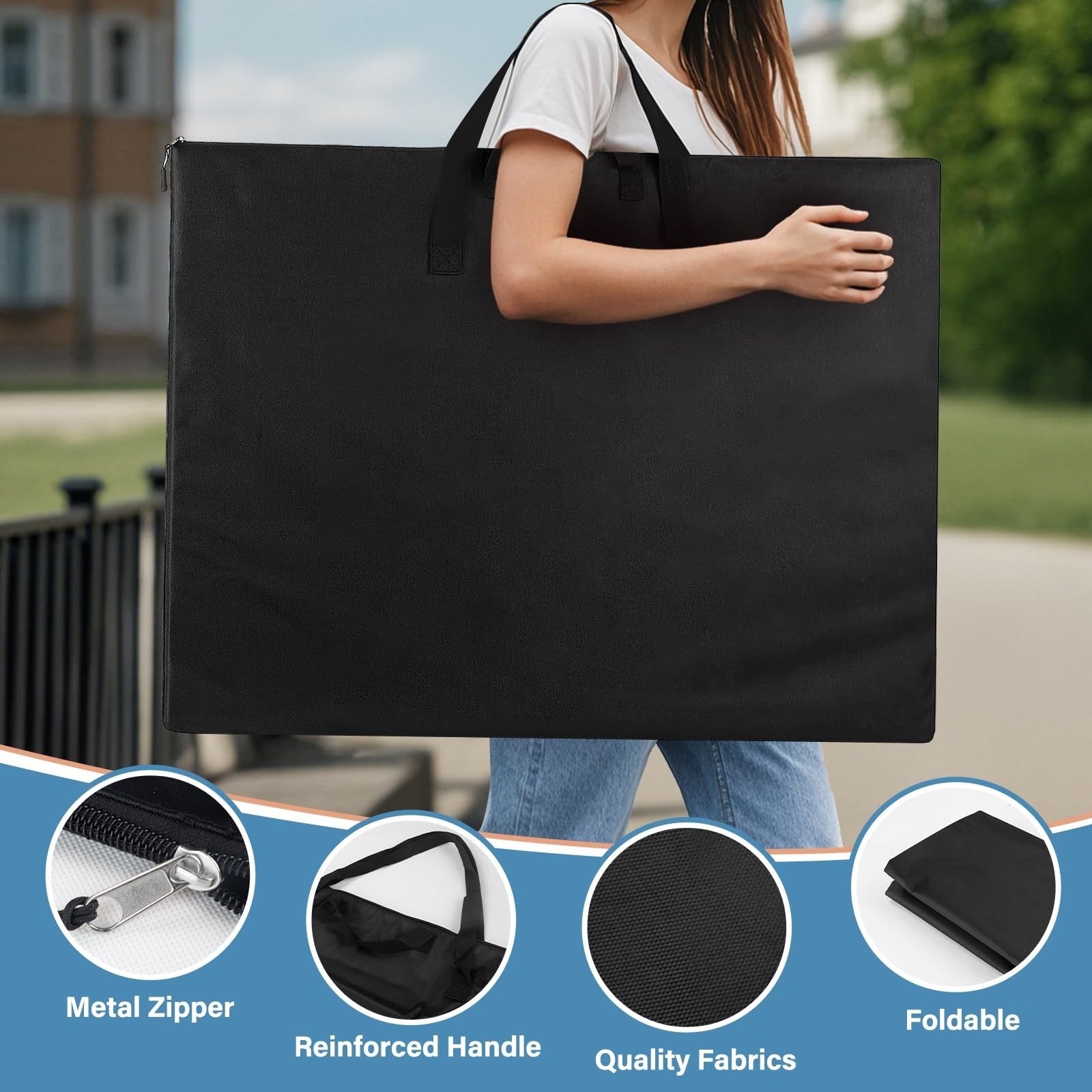 2 pk.-Art Portfolio Bag, 24 x 36 Extra Large Light Weight Art Portfolio Case NEW