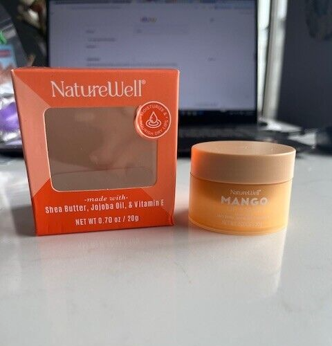 NatureWell Hydrating Lip Mask Mango 0.70 oz  Shea Butter,Jojoba Oil Vitamin  E