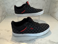 Van Seldan Black & Red Checkerboard Skateboard Shoes Size Youth 7, Pre-owned