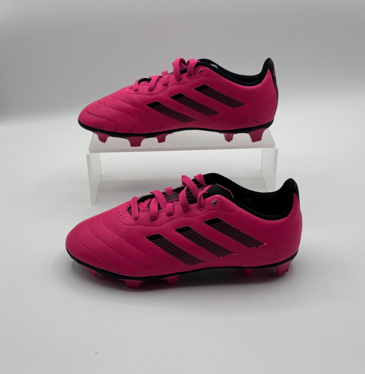 Adidas Kids'/Girls Goletto VIII FG Soccer Cleats Size 1 1/2, Pink and Black, NEW
