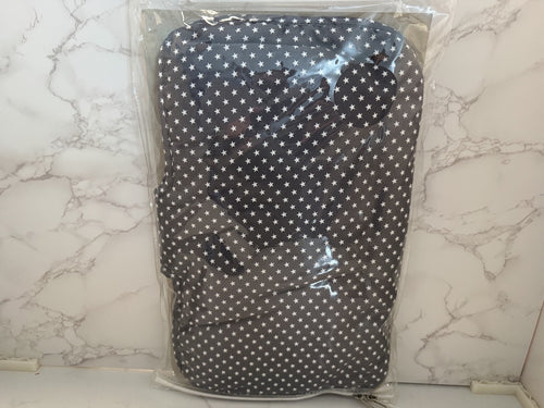 Autocraft Child Car Seat Liner Protector Gray White Stars NEW