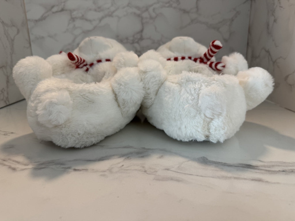 Wondershop Kids Slippers Polar Bear Holiday Christmas Size L (4-5) Soft, Pre-own