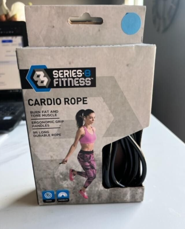 One Cardio Jump Rope Serie 8 Fitness burn fat tone muscle 9" Rope,  NIB