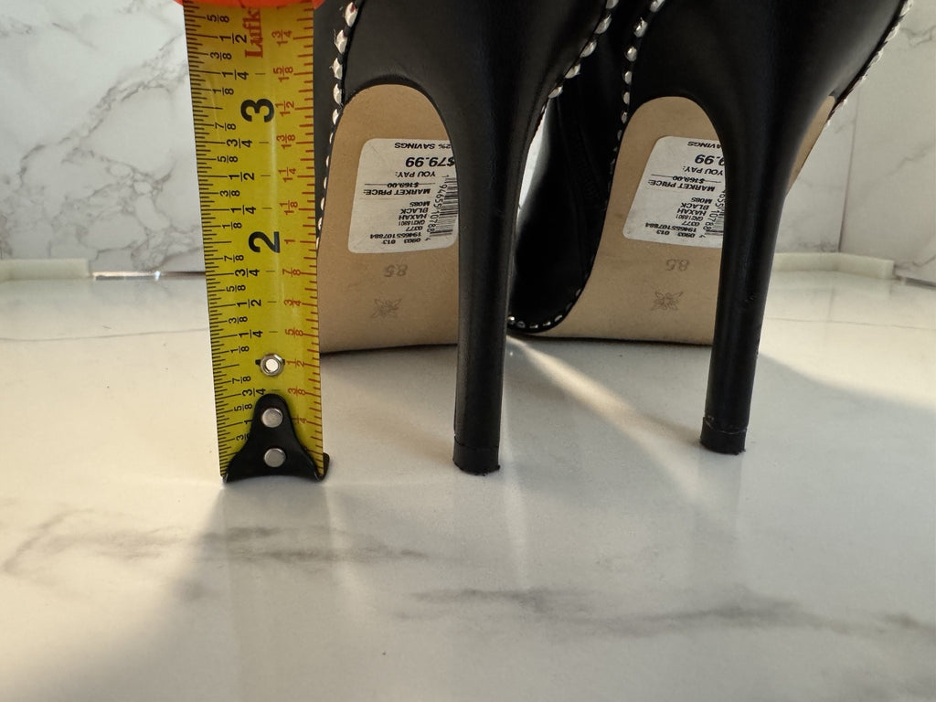 Bcbgeneration Haxah Pointed Toe Ankle 3 Inch Heel Boot, Size 8.5 Black, Pre-own