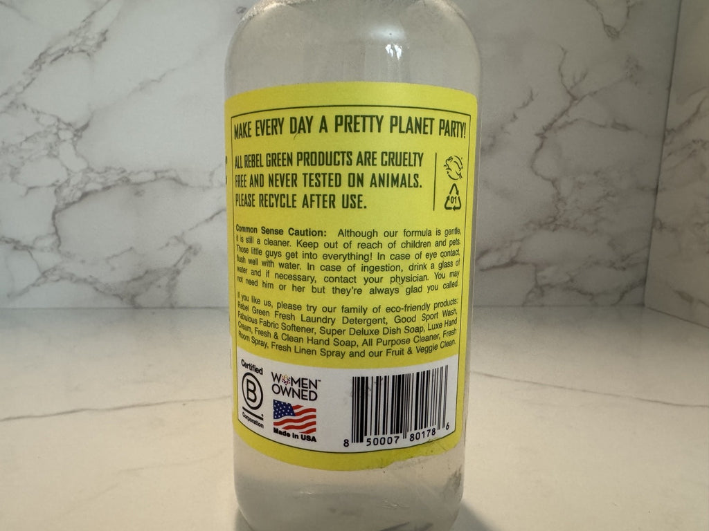 Rebel Greens Sparkling Glass Spray 16 oz ,Peppermint & Lemon, Vegan,  SEALED