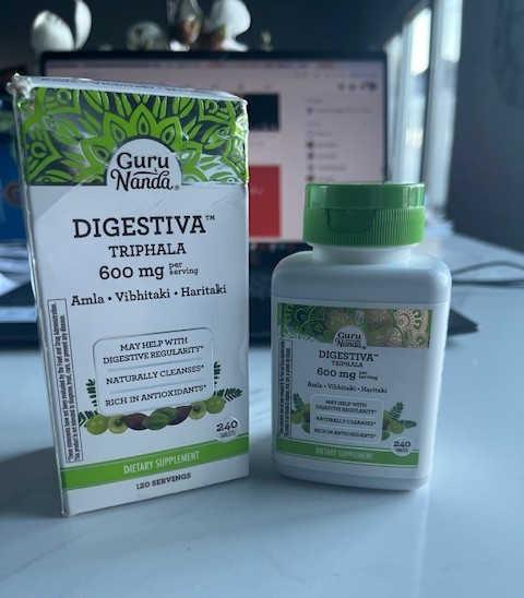Guru Nanda Digestiva Triphala 240 Tabs 600mg Helps Digestive Antioxidants SEALED