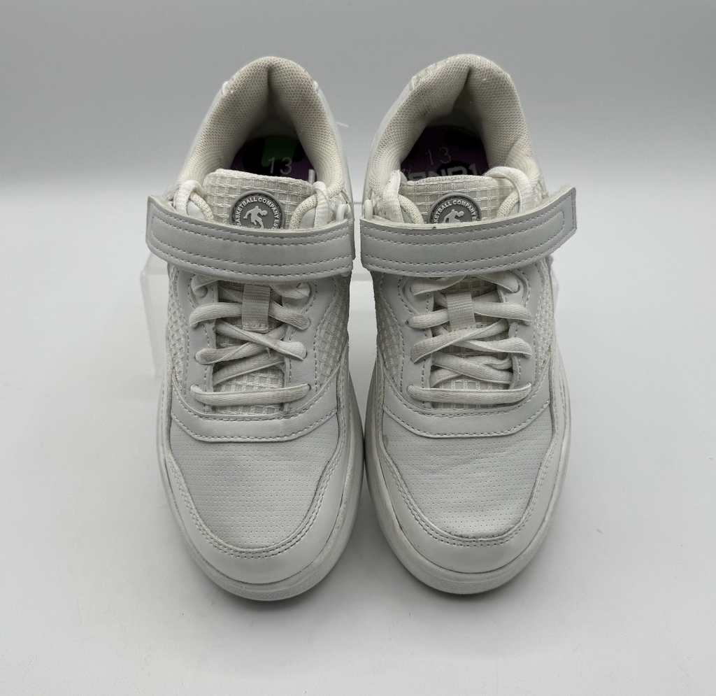 AND1 White Platform Court Big Girls Sneakers Shoes Size 13 Kids, White, Pre-own