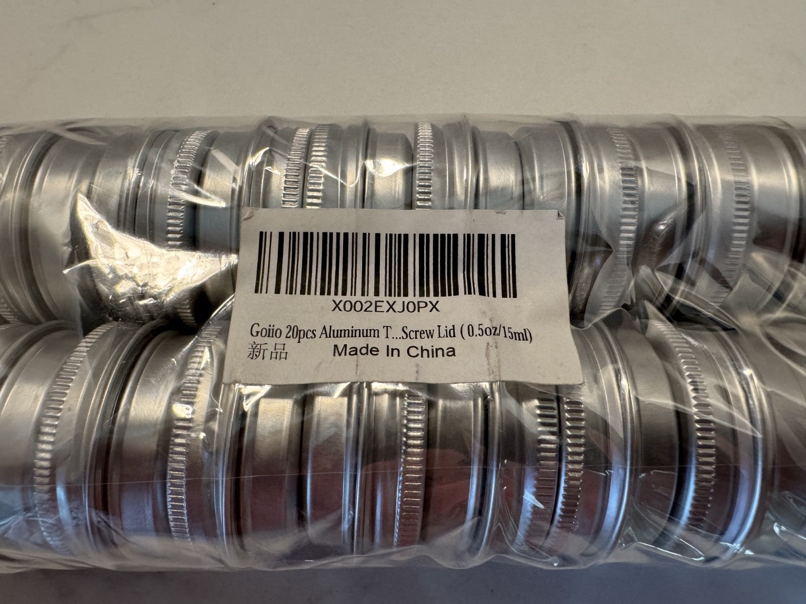 20 pc. Aluminium Empty Cosmetic Pot Jar Tin Container Silver Box Screw Lid 15 ml