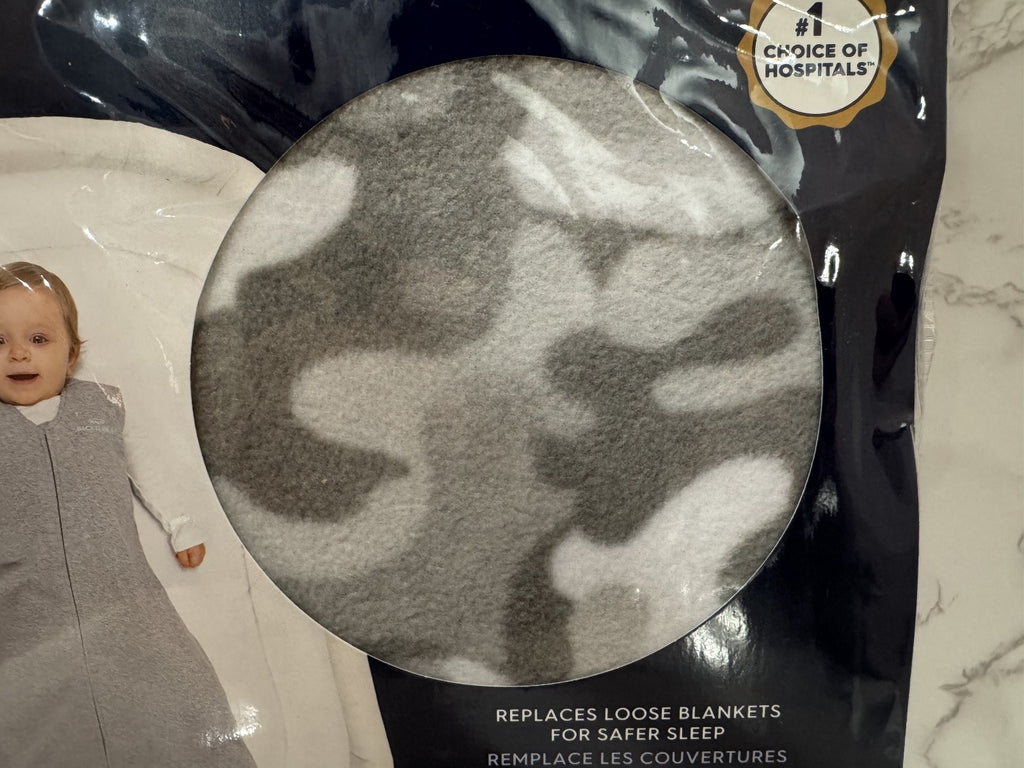 HALO Sleepsack 100% Cotton Wearable Blanket - Gray/White Cameo - New Sealed