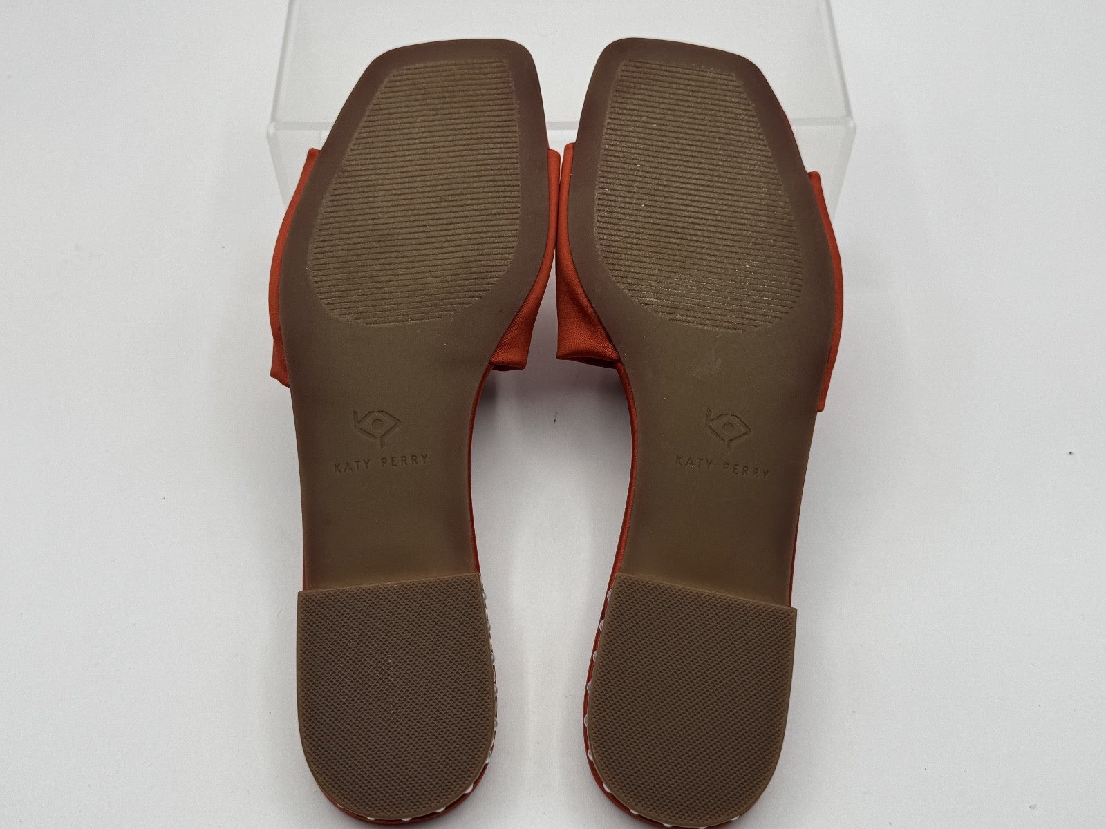Katy Perry Women's The Pearl Slide Sandal Burnt Orange Size 9.5