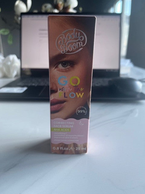 BodyBoom Go With The Flow Correcting Face Serum AHA Acid Skin Texture Treatment