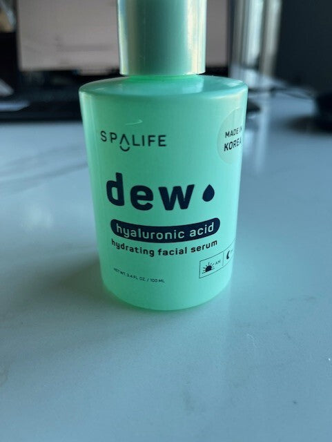 Spa Life Dew Hyaluronic Acid Serum Hydrate & Restore Moisture  3.4 Oz NIGHT/DAY