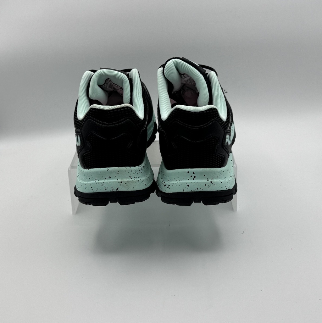 Fila Quadrix Women's Trail Running Hiking Shoes, Sz 8.5 Black/Teal/Pink,Pre-own