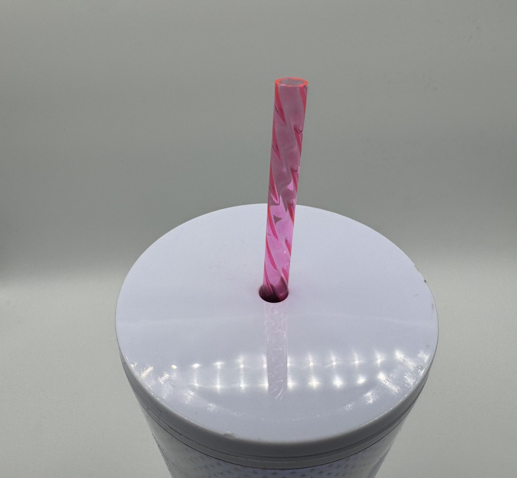 Starbucks 2020 Holiday White Pink Sequins 24oz  Cup Tumbler w/ New Straw
