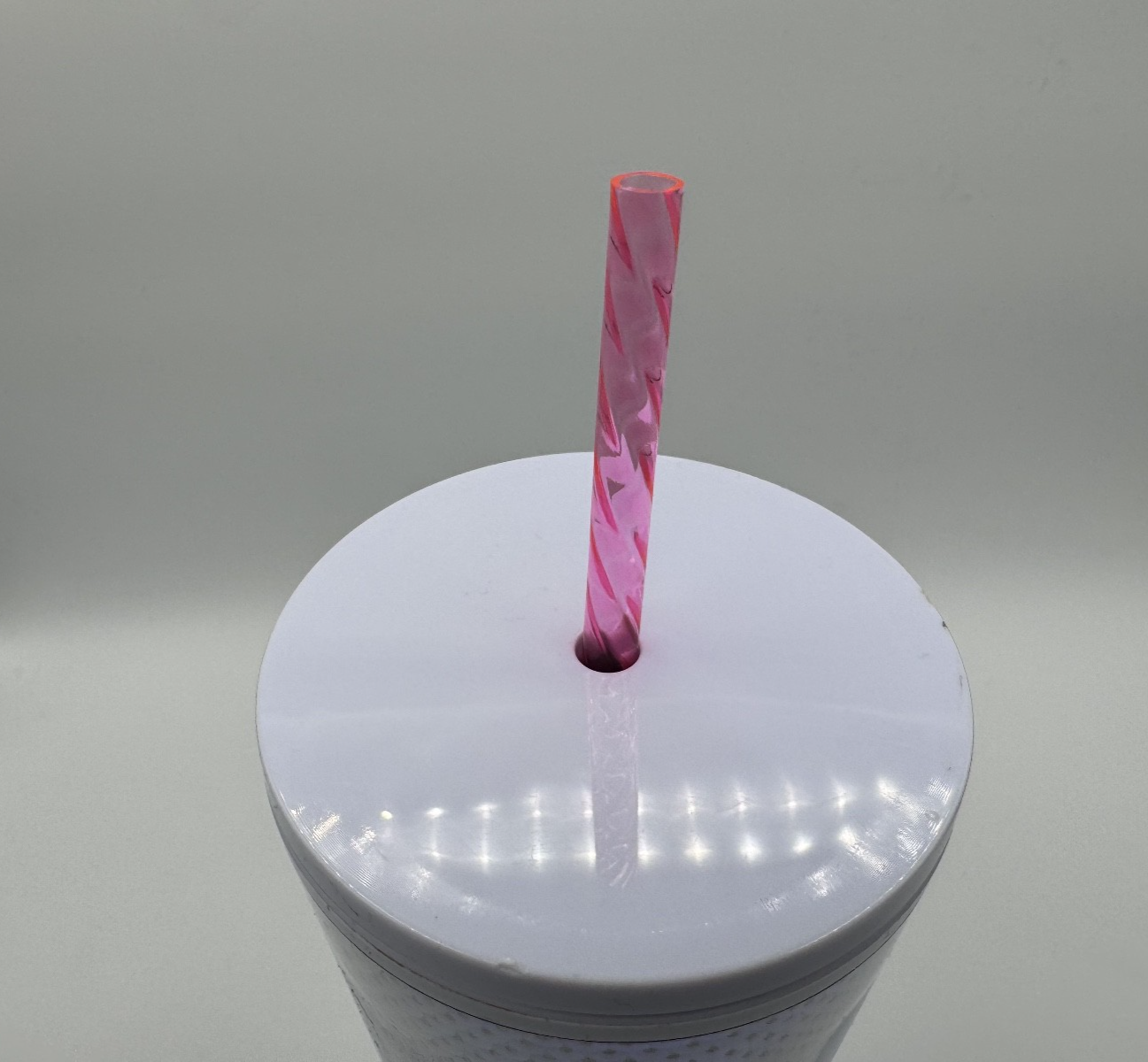 Starbucks 2020 Holiday White Pink Sequins 24oz  Cup Tumbler w/ New Straw