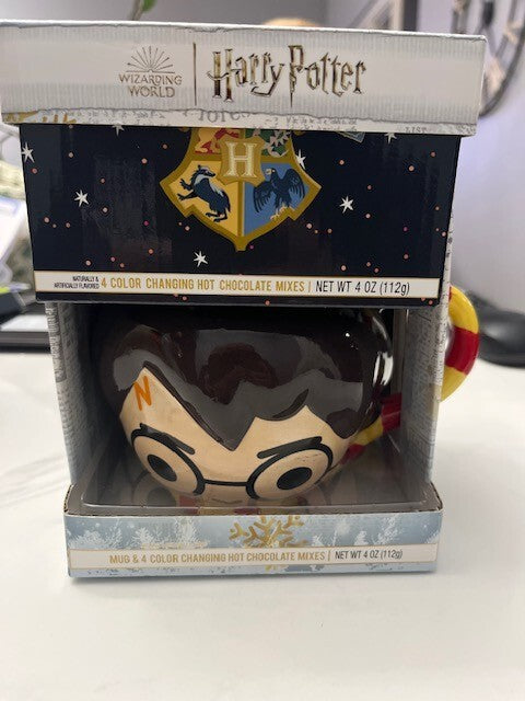 Wizarding World Harry Potter Mug With 4 Color Changing Hot Chocolate Mixes,NIB