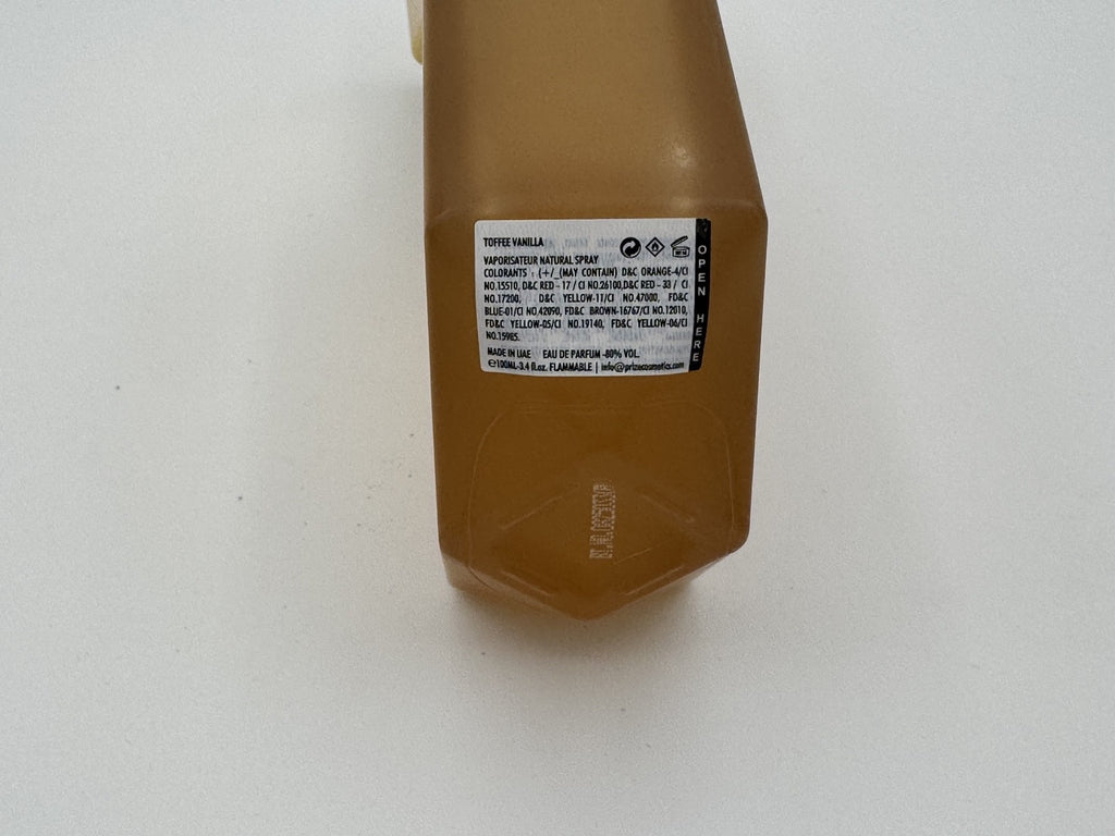 Prize Cosmetics Toffee Vanilla Fragrance Eau de Parfum Perfume, 1000ml-3.4 fl oz