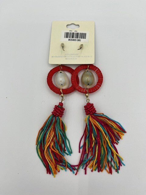 Mia Collection Fashion Earrings Multicolor Dangle Tassel Festive Jewelry New