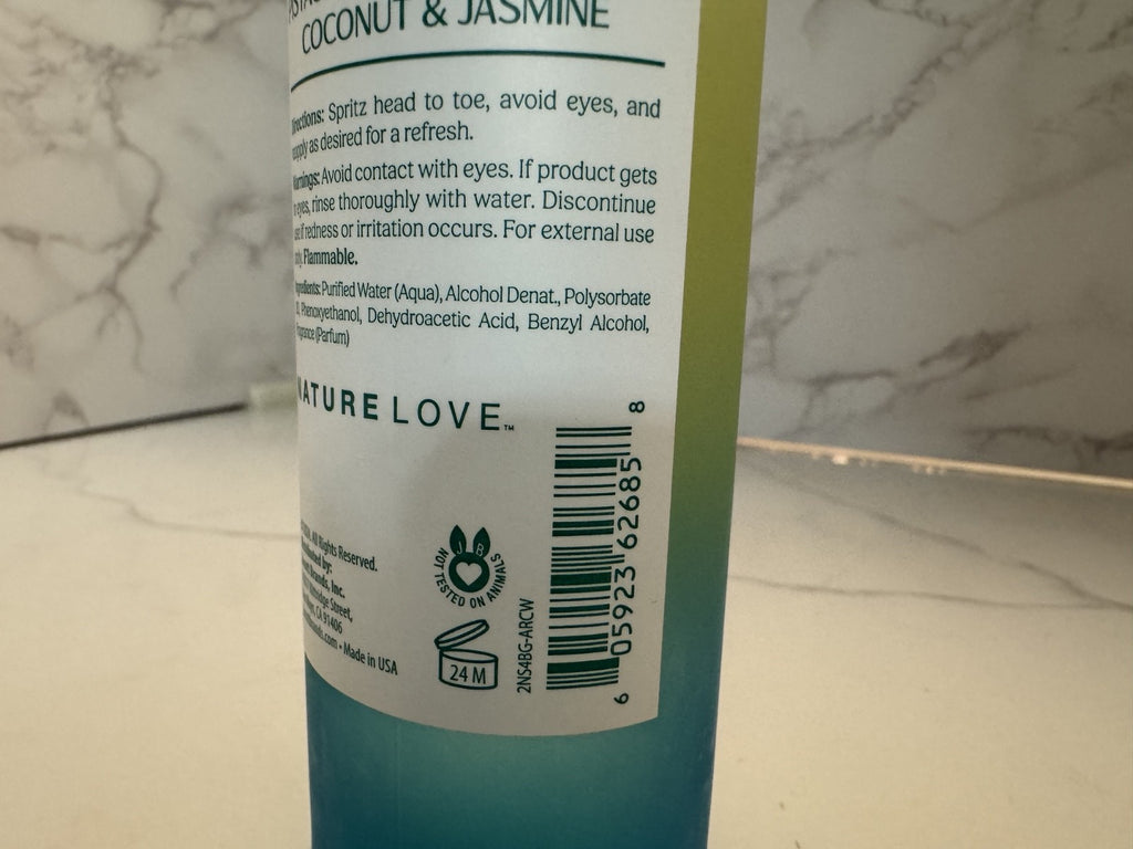 Nature Love Sweet Escape Women's Hair and Body Mist 6oz Spray Bottle, Brand New