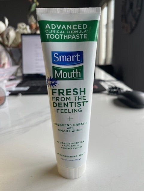 Smart Mouth, Whitening, Toothpaste w/Fluoride, Smart Zinc, Clean Mint 6oz Sealed