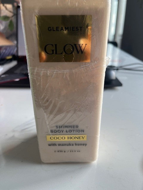 GLEAMIEST GLOW COCO HONEY SHIMMER BODY LOTION w/Manyka Honey 22.5 oz SEALED
