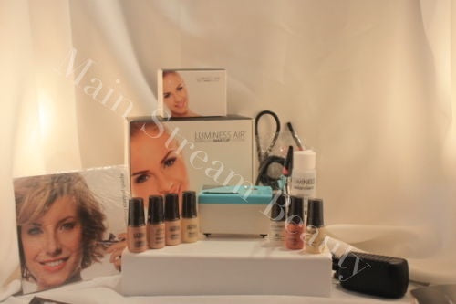 Luminess Air Airbrush Makeup Legend Aqua System&Pink Tip No Drip Stylus 7pc Deep