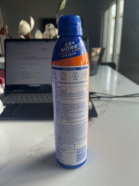 Banana Boat Ultra Sport Clear Sunscreen Spray SPF50 9.5 oz 55% more Water Resist