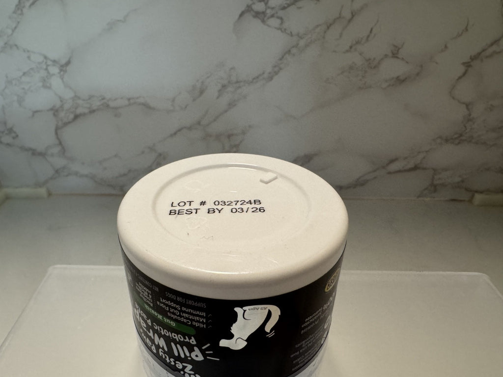Zesty Paws Pill Wrap Probiotic Paste Gut Health, Bacon Flavor for Dogs Exp 03/26