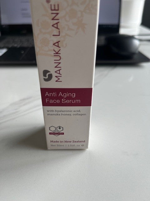Anti-Aging Manuka Honey Face Serum with Collagen HyaluronicAcid&Manuka 1.01ozNIB