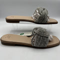 a new day women's slides 546 Sliver Braided Strap Slide Sandals Casual Slip-on
