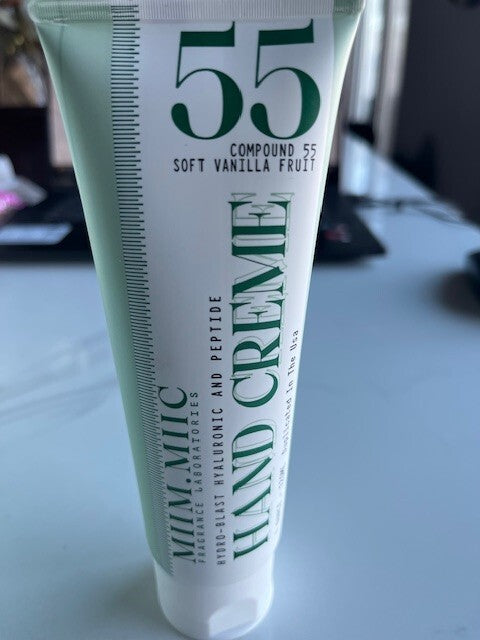 MIIM.MIIC Hand Creme Compound 55 Hyaluronic and peptide Soft Vanilla Fruit 4 oz