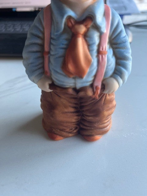 Vintage Ceramic Clown Enesco Imports "SPENDERS" 1986 Collectable 6 in