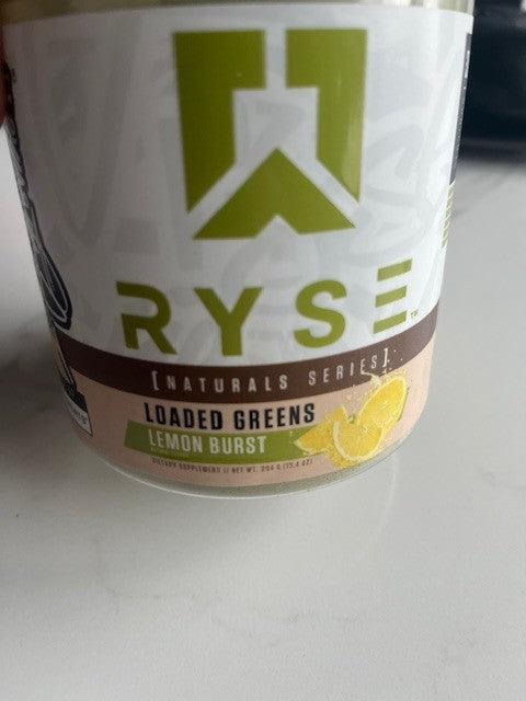RYSE Loaded Greens Lemon Burst 30srv: Digestion, Immunity & Energy: Exp 10/25