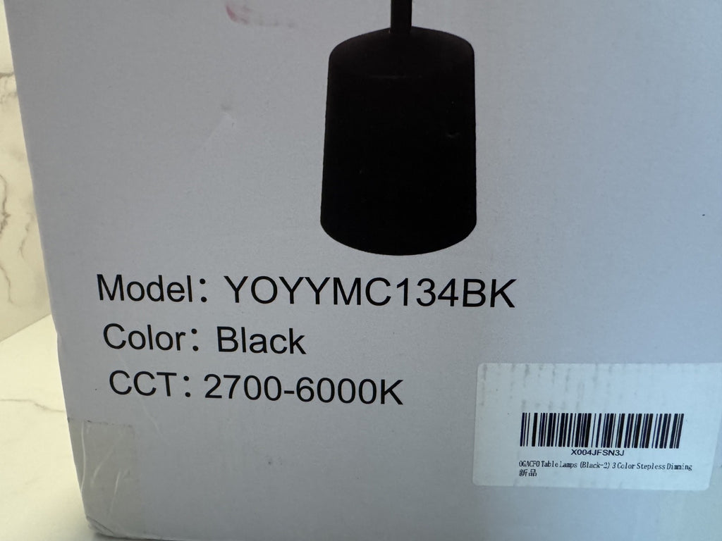 LED Touch Sensor Desk Lamp Wireless Reading Rechargeable, NEW NIB Black