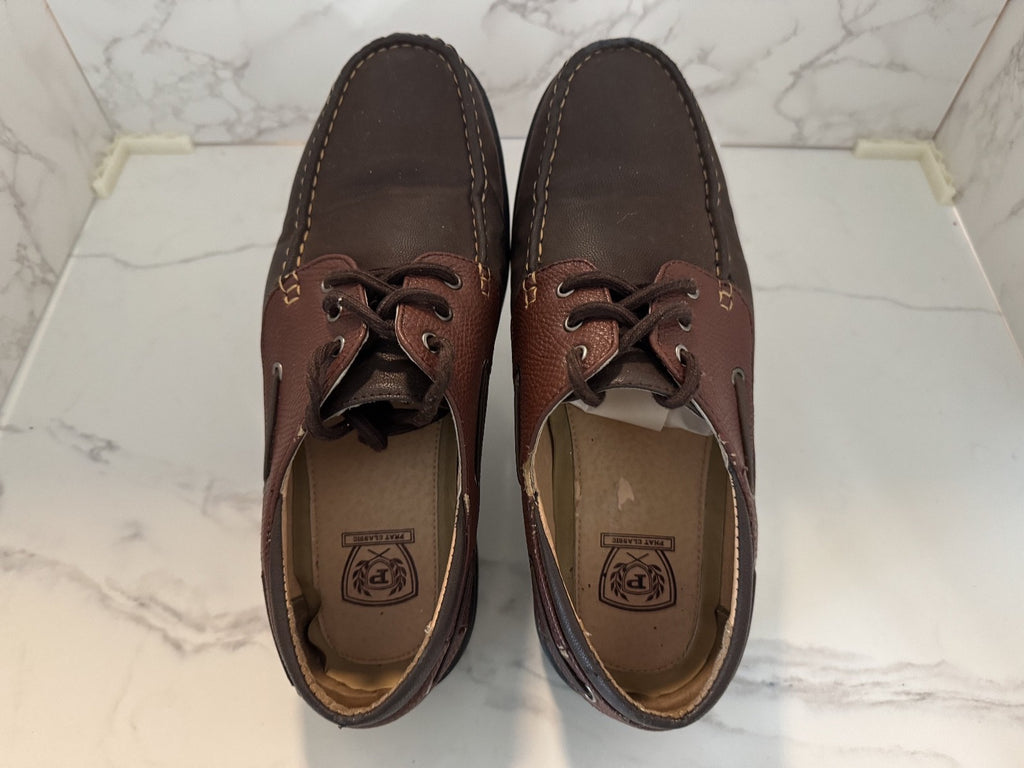 Phat Classic By Phat Farm Size Men's Two-Tone Leather Boat Shoe, Pre-owned, Good