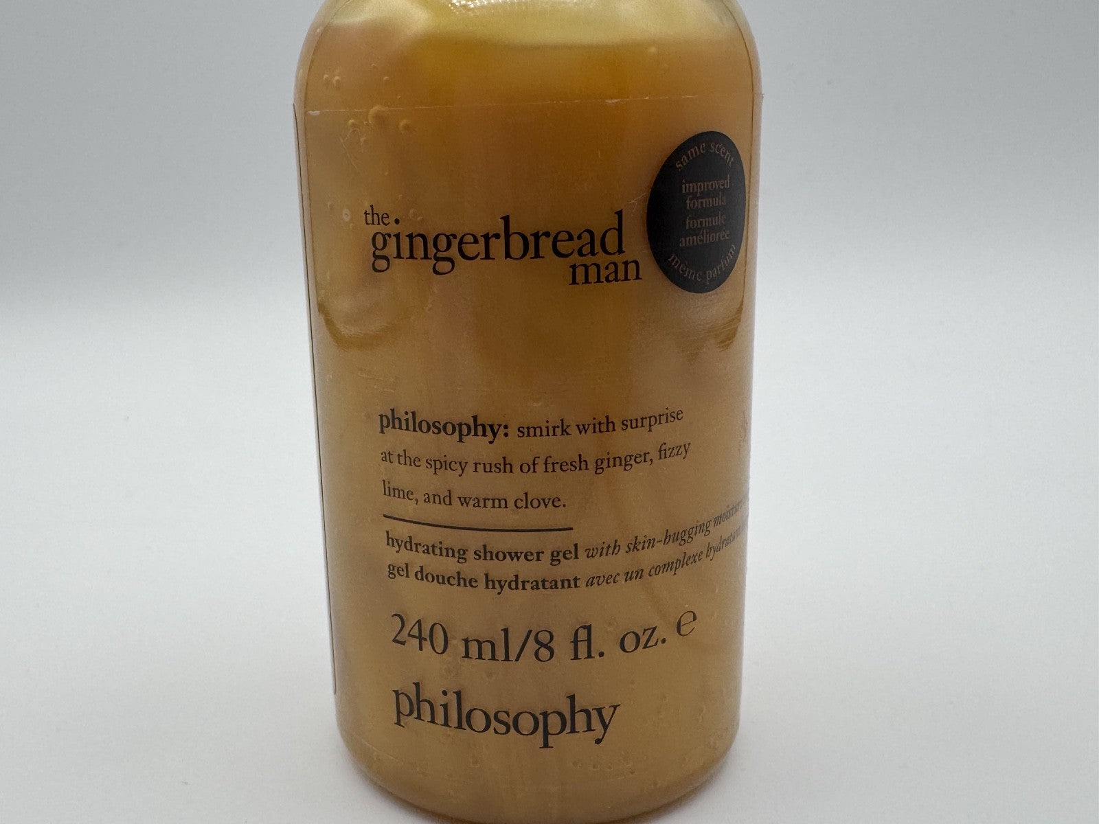 Philosophy The Gingerbread Man Hydrating Body Shower Gel, 8 fl oz New, SEALED